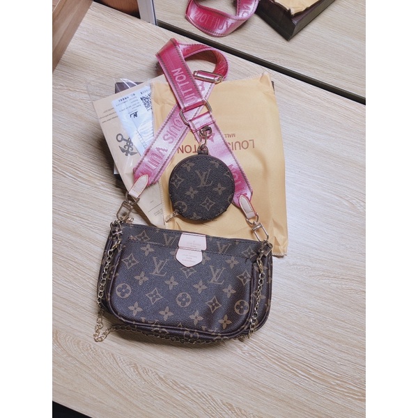 Túi Xách Set 3 món chi tiết lv  đeo chéo qc không box❣️Freeship❣️