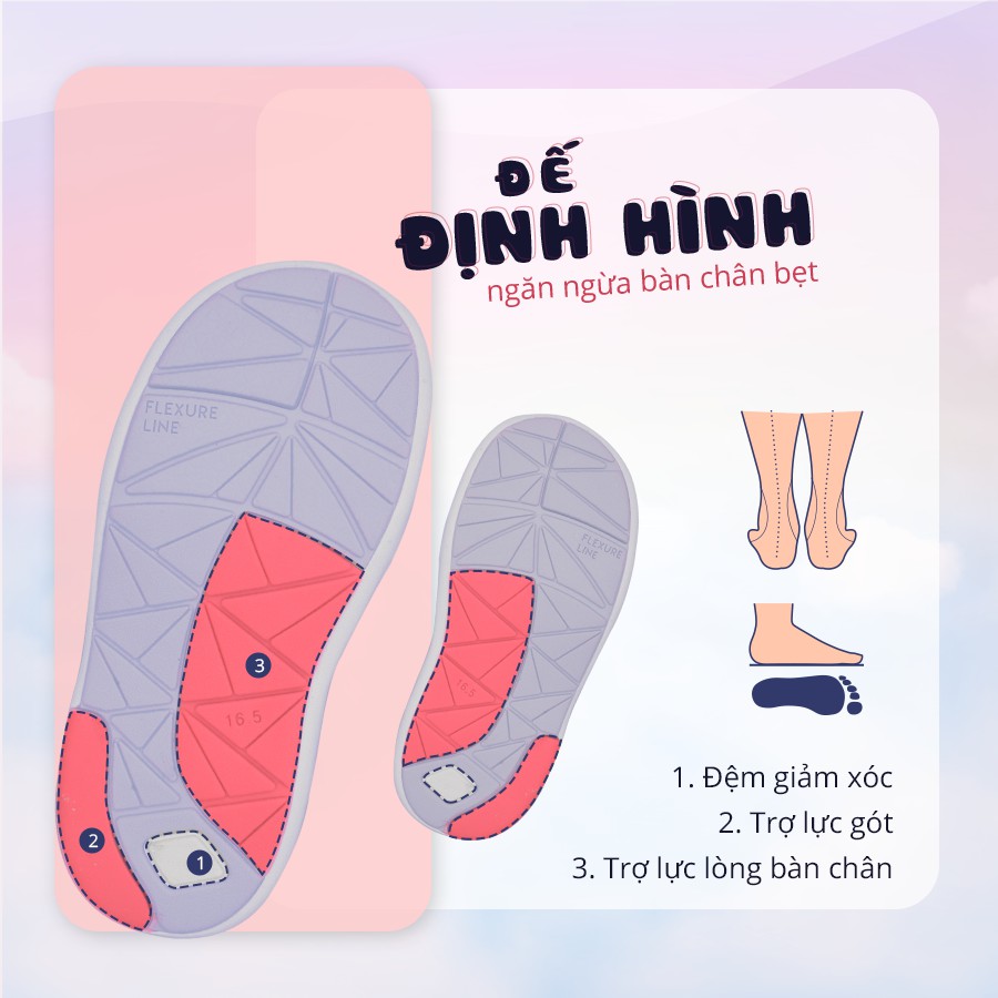 Giầy Combi đế định hình Stability/Mobility C01 màu hồng