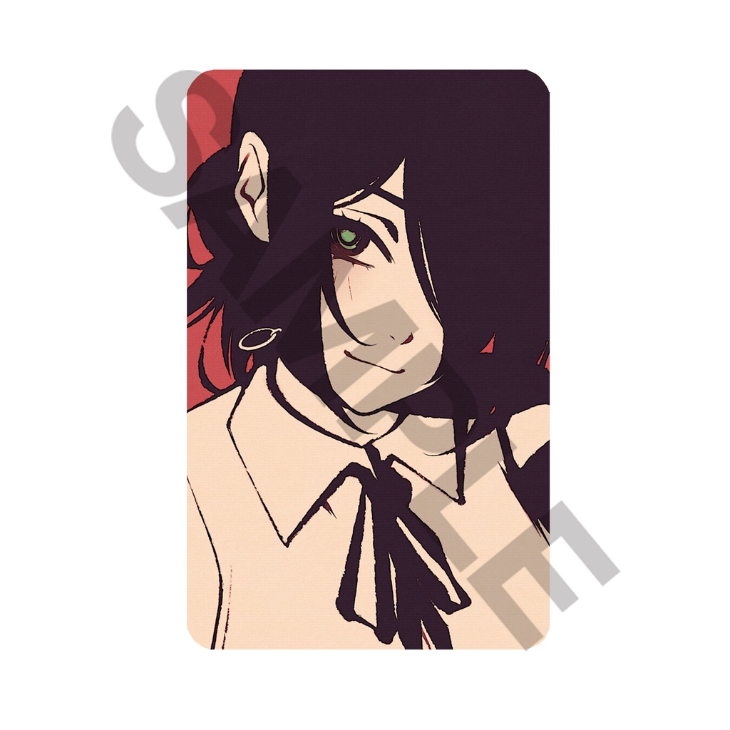 Card bo góc in hình NHÂN VẬT CHAINSAW-MAN THỢ SĂN QUỶ ảnh thẻ bo viền 5*8cm anime chibi dễ thương đáng yêu
