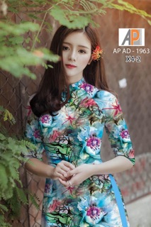 Vải áo dài 3D 