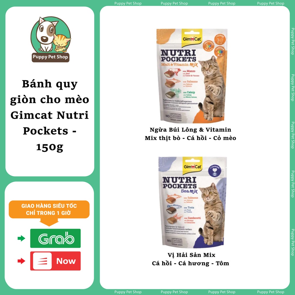 Bánh Quy Giòn Cho Mèo Gimcat Malt-Vitamin, Taurine-Beauty Mix 3 vị 150g