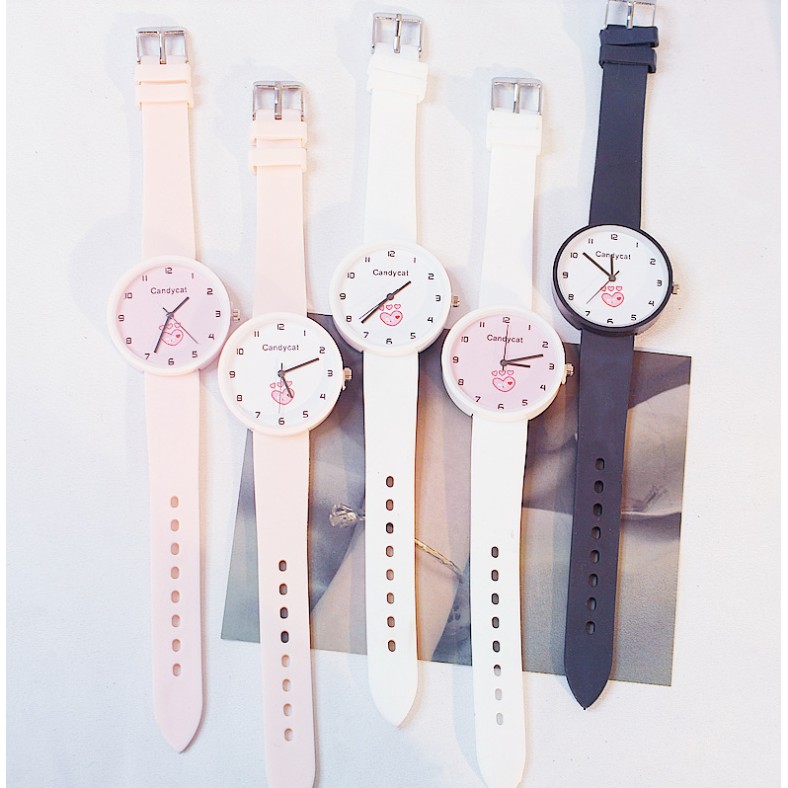 (Ko lắc) Đồng hồ thời trang nữ dây cao su C26 Candycat TRÁI TYM | BigBuy360 - bigbuy360.vn