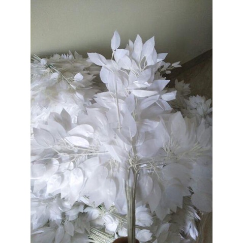 12 canh la si trắng nhập khâu- HOA GIẢ,HOA LỤA