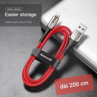 Cáp sạc Iphone 200 cm có đèn báo Baseus Horizontal