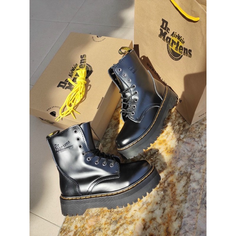 giày DR đế cao đen hàng 1:1 chuẩn ( full pk + freeship )
