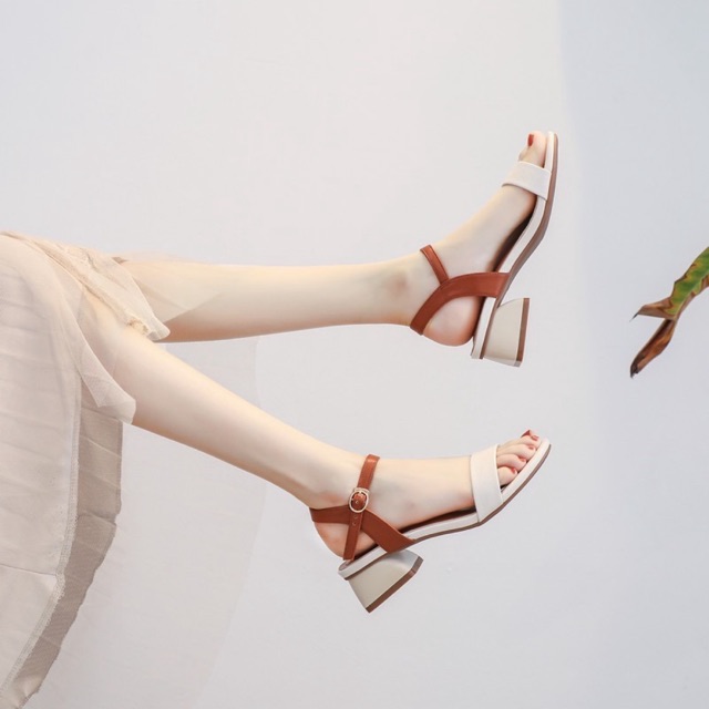 GIÀY SANDAL GÓT 3 PHÂN DA MỀM