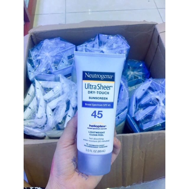 KEM CHỐNG NẮNG NEUTROGENA ULTRA SHEER DRY TOUCH SUNSCREEN BROAD SPECTRUM SPF 45+, 55+, 65+, 70+,85+, 100+