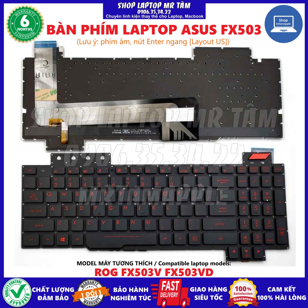 (KEYBOARD) BÀN PHÍM LAPTOP ASUS FX503 dùng cho ROG FX503V FX503VD