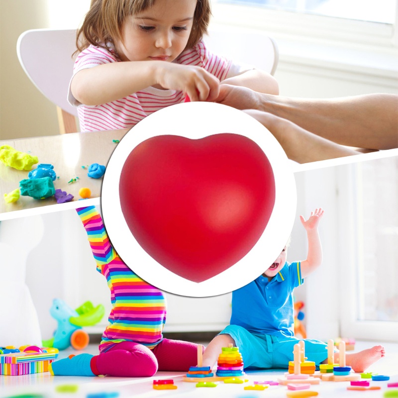Đồ Chơi Bóp Tay 3In Hình Trái Tim Đỏ Giúp Giảm Căng Thẳng