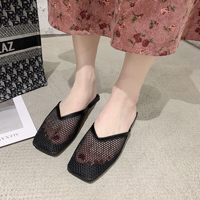 Giày Búp Bê Lưới (mũi vuông)