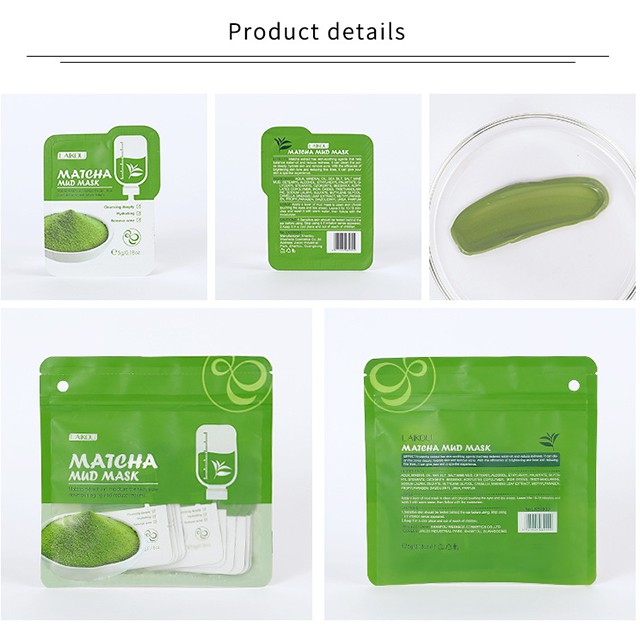 Bộ 12 gói mặt nạ bùn tinh chất matcha trà xanh làm sạch sâu 5g*12 GÓI
