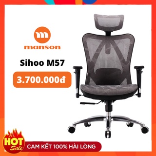 Ghế SIHOO M57, M57B Màu Đen, Trắng Xám