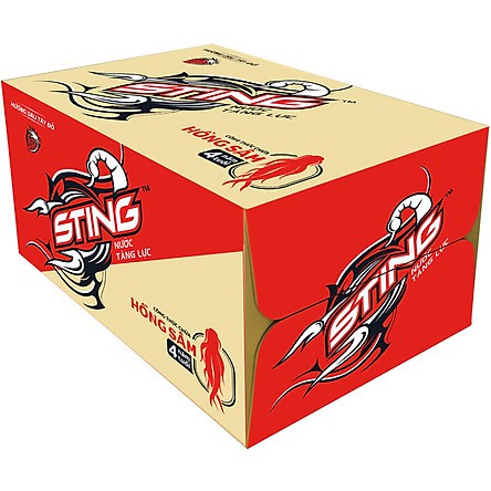 [GIẢM SỐC 10% TOÀN SHOP] - Thùng 24 Chai Nước Tăng Lực Sting Dâu 330ml