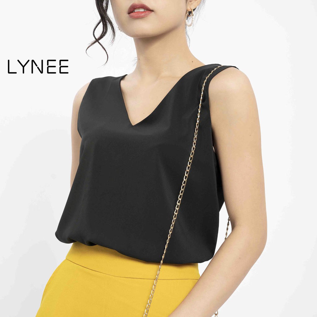 Áo sát nách nữ LYNEE cổ tim vải lụa mềm mịn - SN01