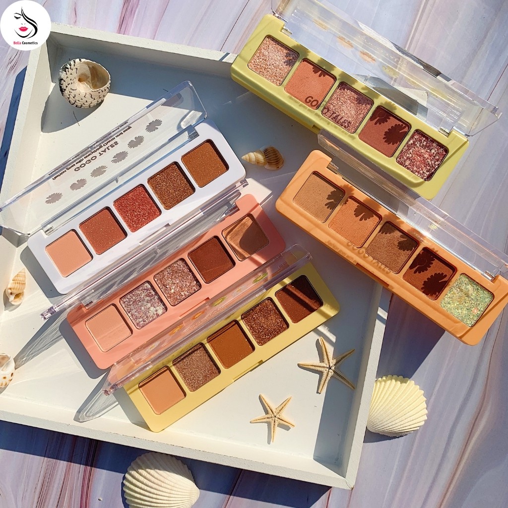 Phấn Mắt GOGO TALES Heart Daisy 5 Ô Phấn Nhũ Lì | BigBuy360 - bigbuy360.vn