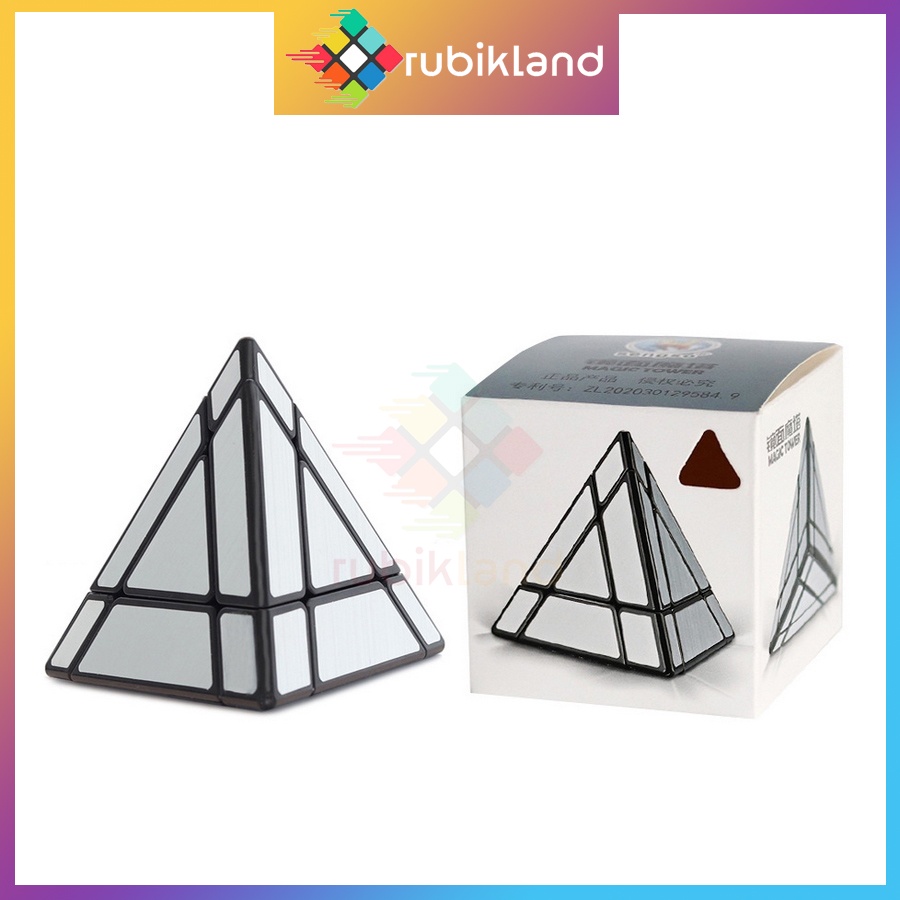 Rubik Biến Thể SengSo Mirror Pyraminx Magic Tower Cube Rubic Tráng Gương Đồ Chơi Trí Tuệ Trẻ Em