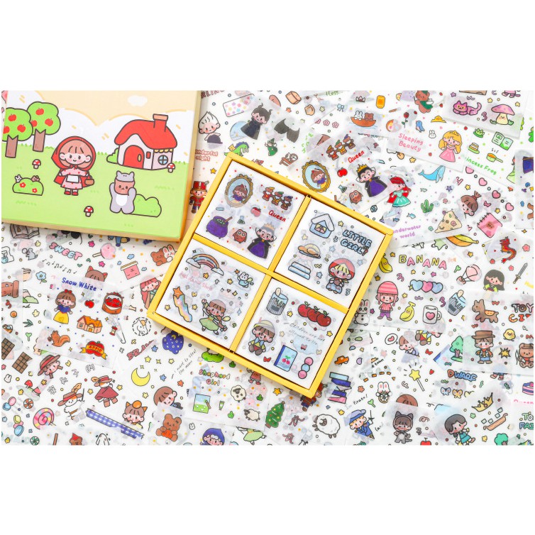 1 Tấm Sticker Mini Lạc Vào Thế Giới Cổ Tích Trang Trí Sổ Bullet Journal theboiofficial