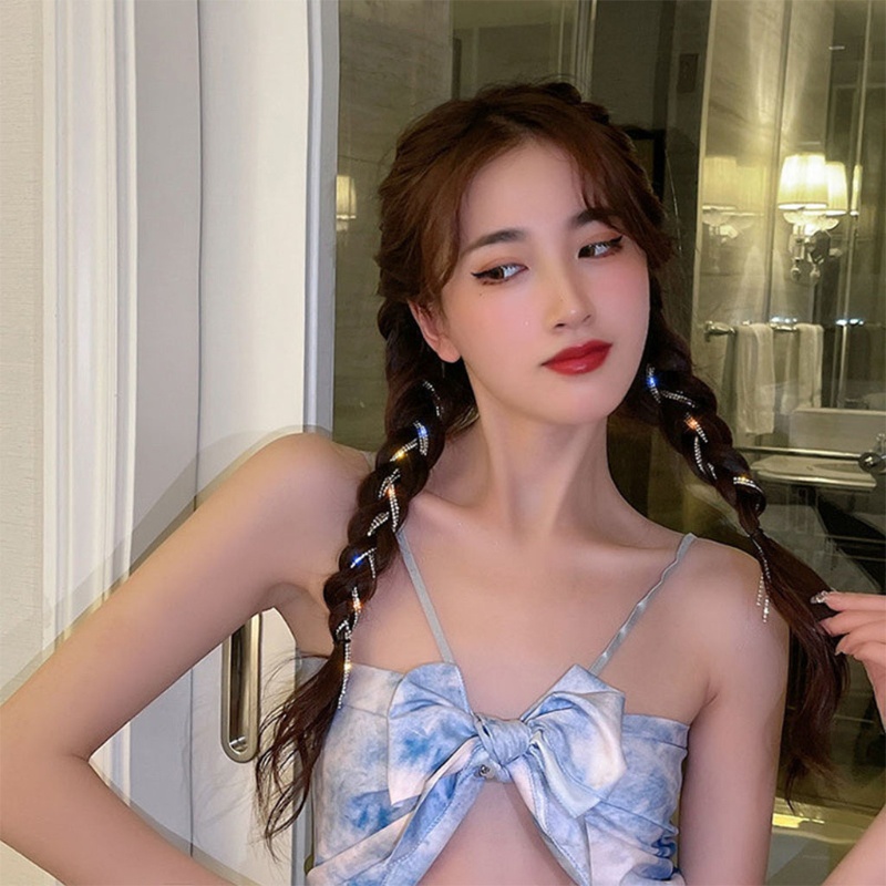 Chuỗi Dây Pha Lê Tua Rua Nối Tóc Chuyên Dụng