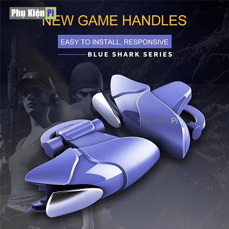 Nút bắn PUBG cá mập xanh cao cấp Blue Shark
