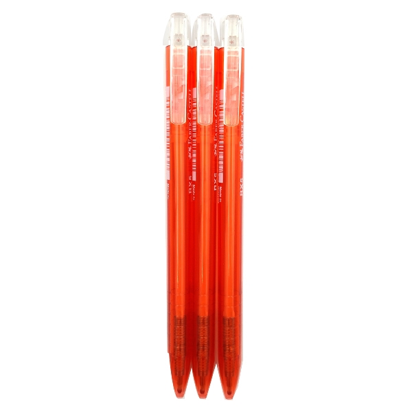 Bút Bi Faber Castell - 545321P - Rx5 0.5, Red (Rd) (3 Cây) - Faber-Castell