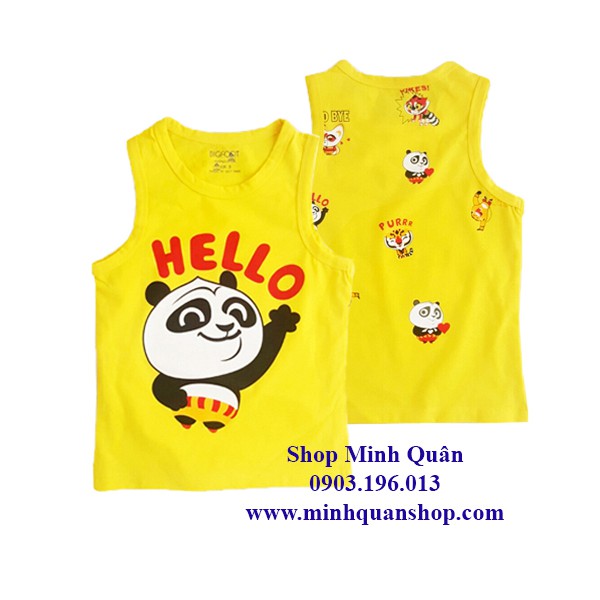 Áo thun bé trai gấu panda ngày hè