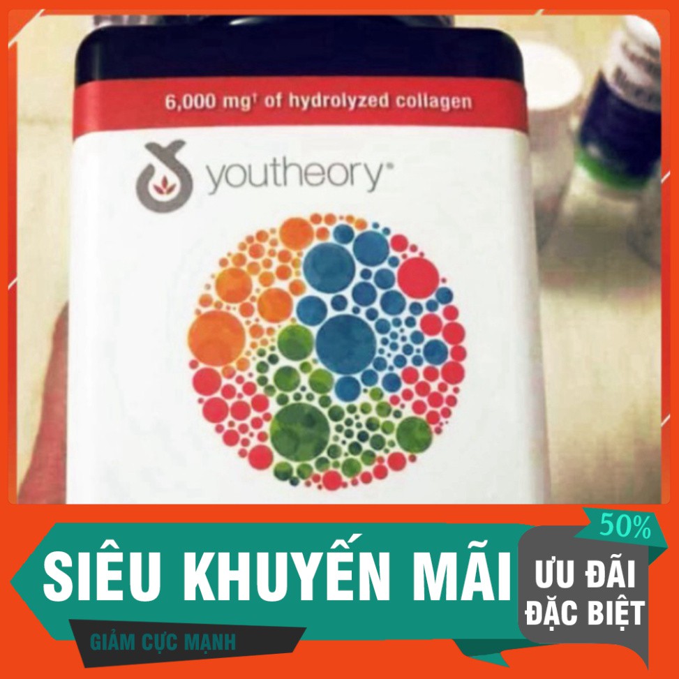 GIẢM GIÁ 30% Viên uống bổ sung COLLAGEN YOUTHEORY - Mỹ: 390v GIẢM GIÁ 30%