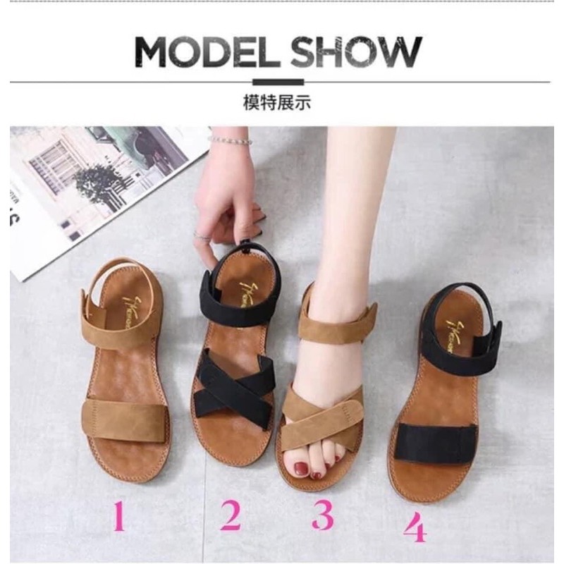 Sandal quai da mềm basic
