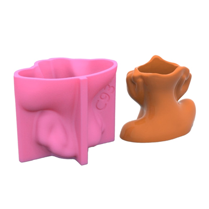 Khuôn Silicon Đổ Xi Măng Lót Chậu Hoa / Chậu Cây Mọng Nước Kiểu Vintage