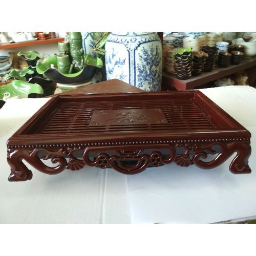 Khay trà giả gỗ 35 x 23cm chữ nhật sang trọng kiểu dáng mới cho mọi nhà