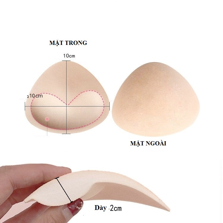Set 2 miếng mút đệm hình tam giác PK11_NuciFera