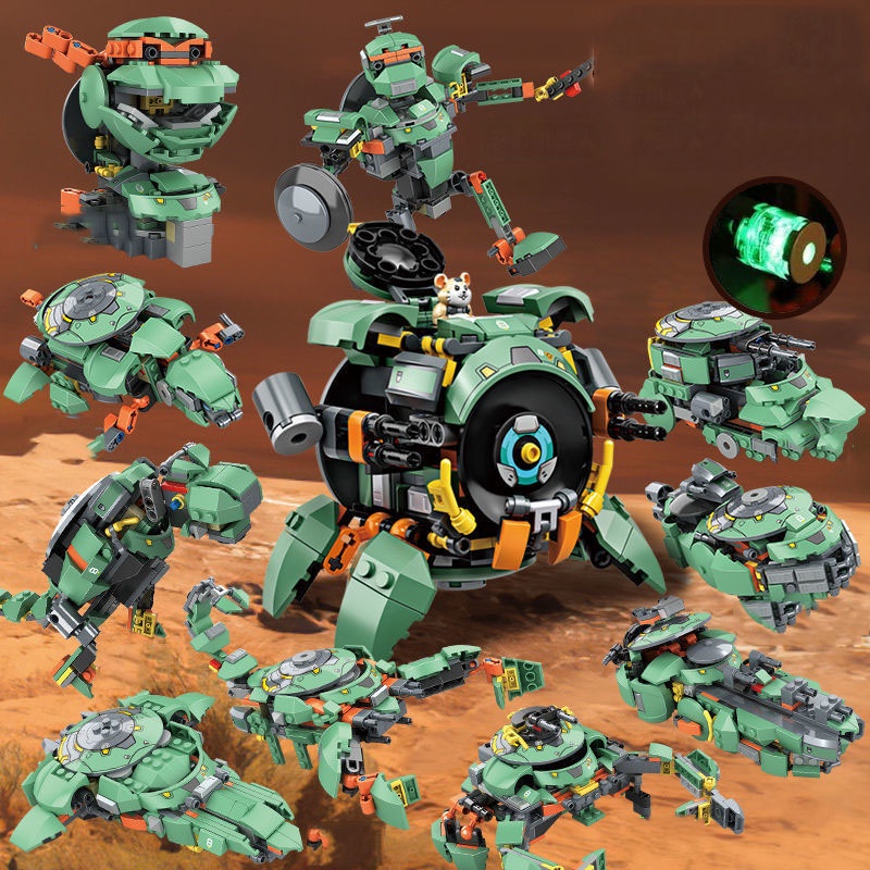Đồ chơi lắp ráp xếp hình Lego Robot Overwatch Hamster Wrecking Ball Model SX50028-29 Với 200+ chi tiết