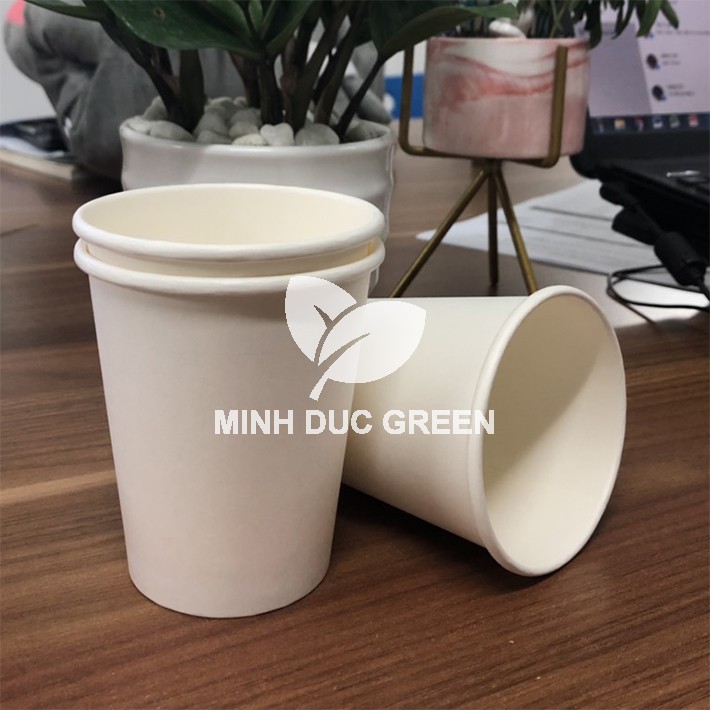 100 ly cốc giấy trắng size nhỏ uống nước 210ml - 7oz | Minh Đức Green