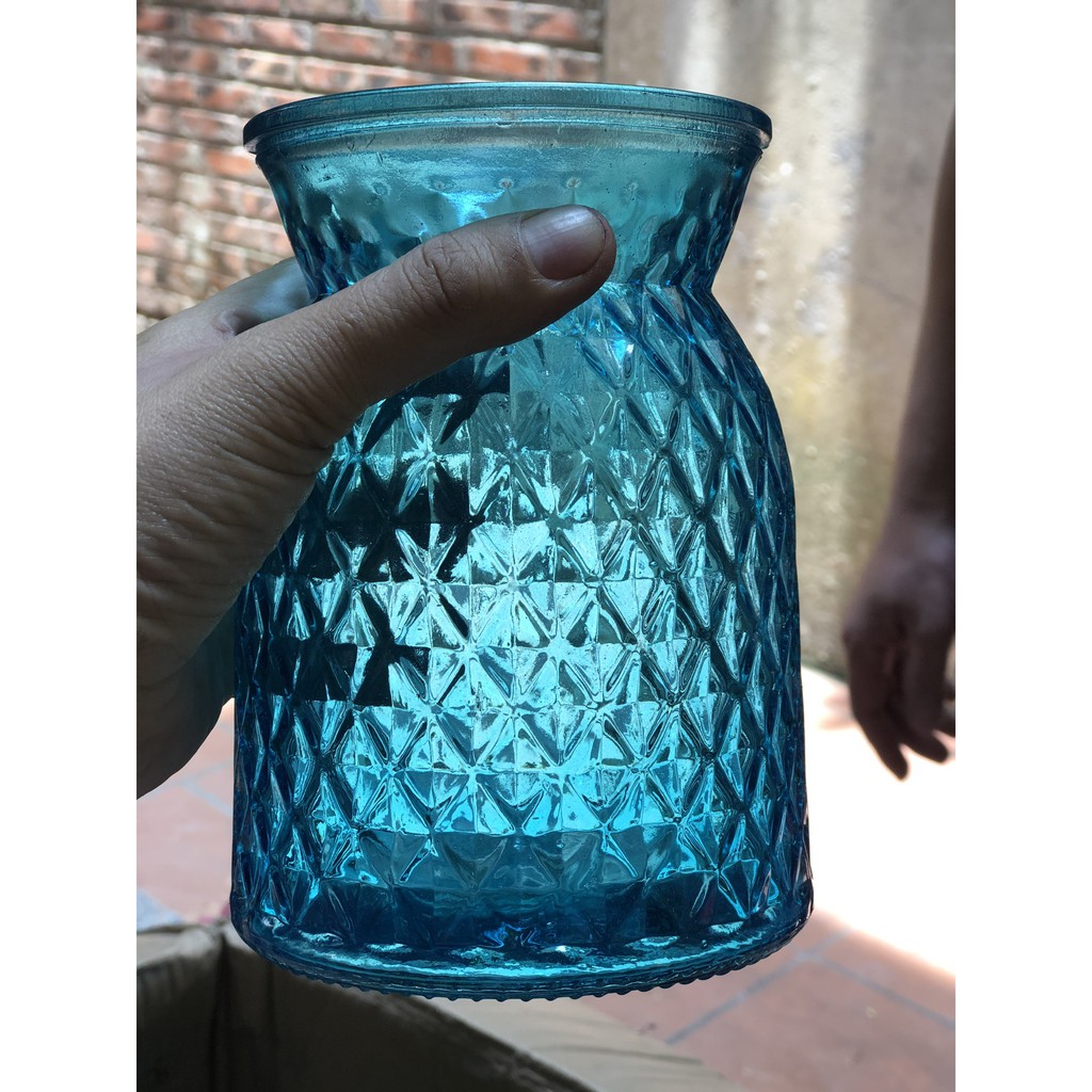 Bình hoa thủy tinh phong cách Bắc Âu 16cm PT004-1 - Lọ Cắm Hoa