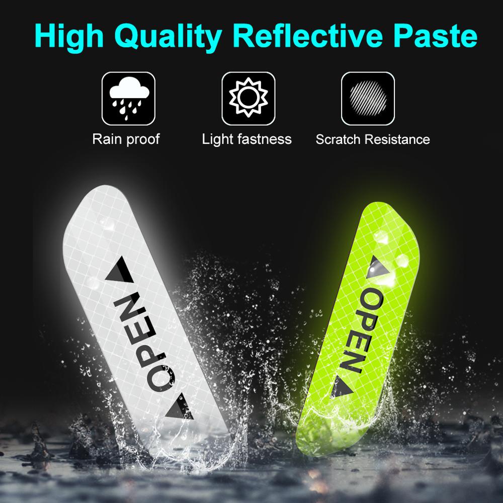 Set 4 Miếng Dán Phản Quang Cảnh Báo Cho Cửa Xe Hơi 5 Màu