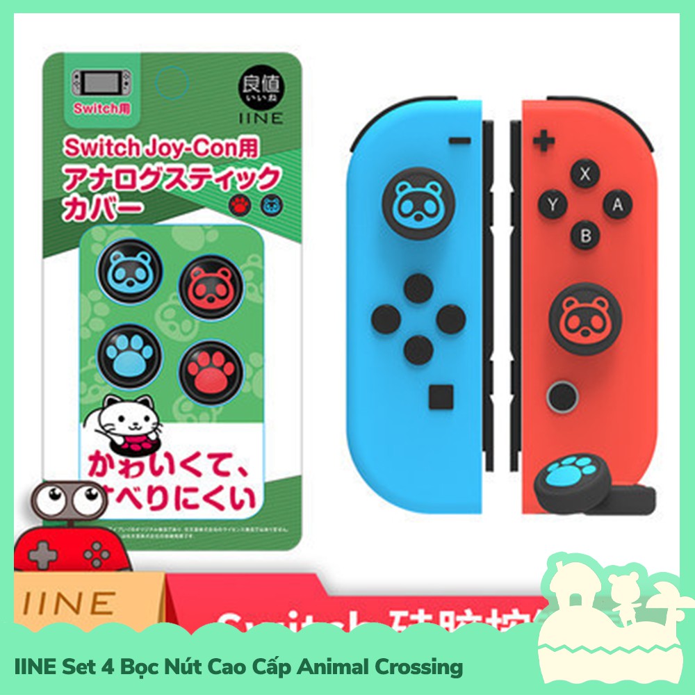 [Sẵn VN - NowShip] IINE Phụ Kiện Set 4 Bọc Nút Cao Cấp Cần Xoay Analog Tay Cầm Joycon Nintendo Switch NS