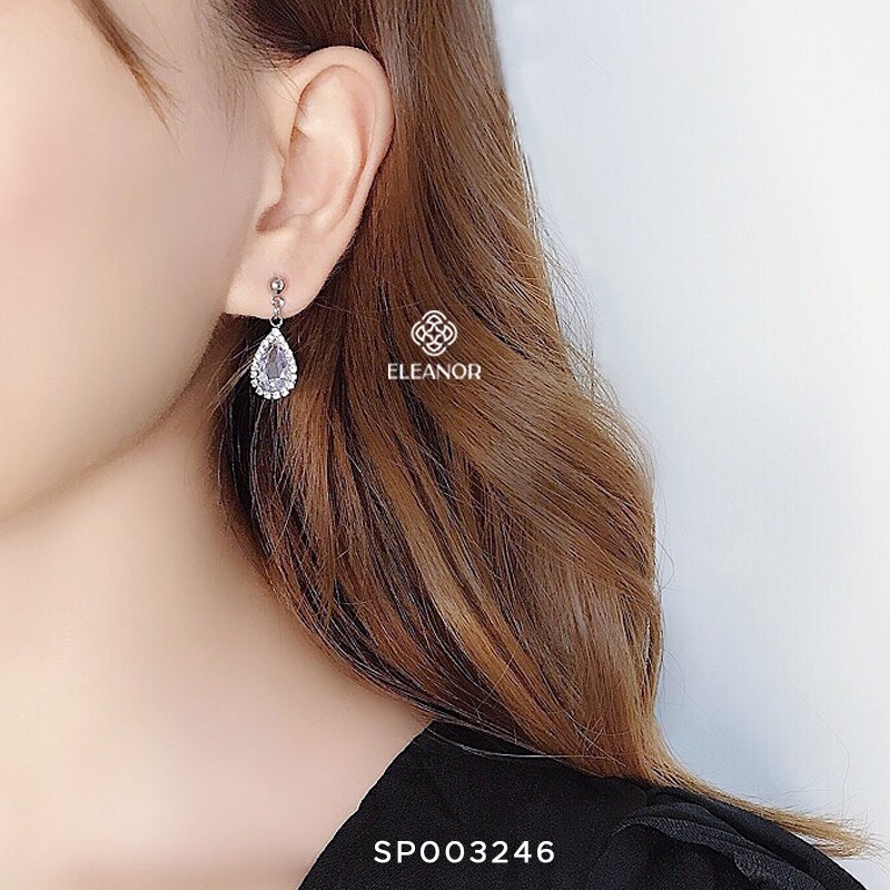 Bông Tai Nữ Eleanor Tròn Đính Đá Pha Lê Sang Trọng, Quý Phái