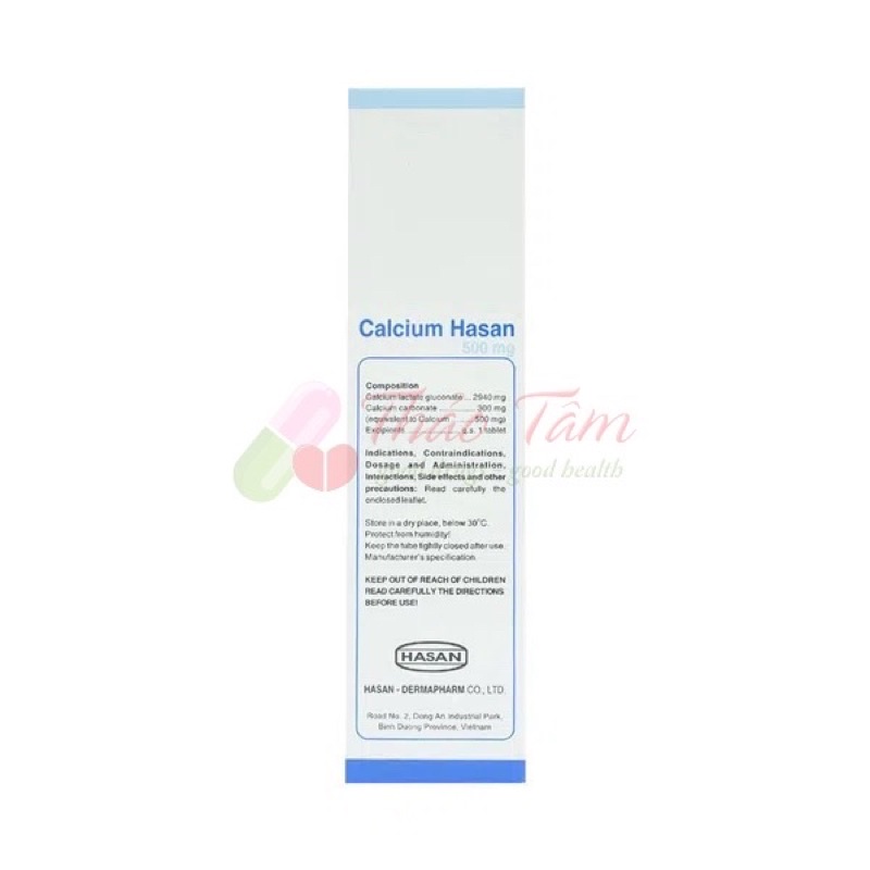 Viên sủi bổ sung canxi Calcium Hasan 500mg