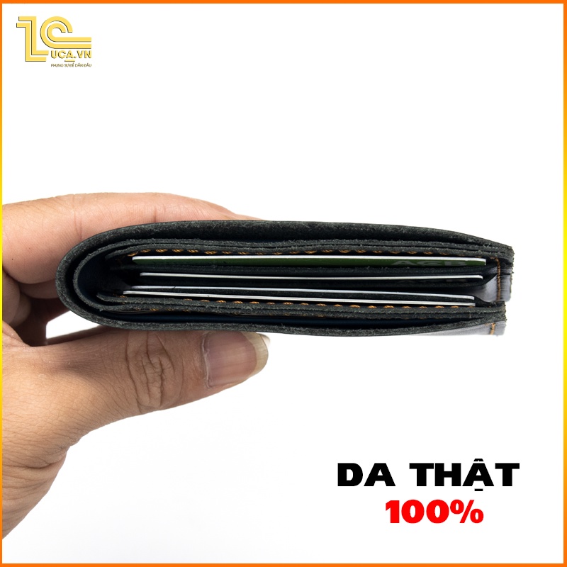 Ví nam dài dáng đứng mini chất liệu da bò hàng hiệu cầm tay kẹp tiền thương hiệu ZUCA Z07