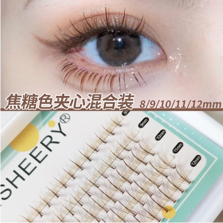 [Hàng mới về] Lông mi giả tây đuôi cá siêu cấp 8-12mm trang điểm tự nhiên