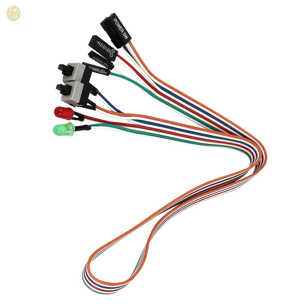 Dây Công Tắc Đèn LED Đôi / Vỏ Máy Tính / Nút Nguồn / Nút Đặt Lại YKD