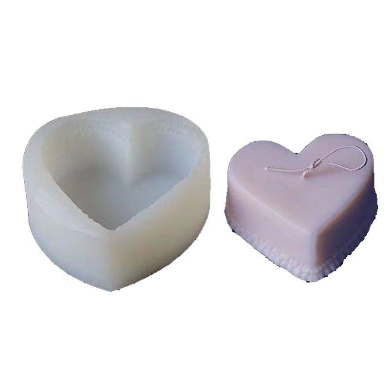 Khuôn Silicone Tạo Hình Làm Bánh Kẹo Hình Trái Tim 3D DIY