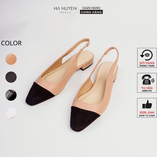 Giày búp bê nữ hà huyền mũi captoe quai hậu điệu đà - bb284