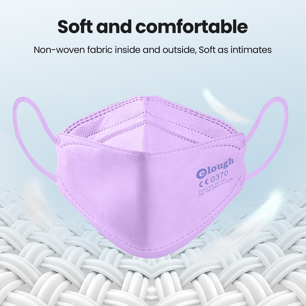 Khẩu trang 4 lớp N95 Ffp2 Ce Kn95 thoáng khí phong cách Hàn Quốc cho người lớn