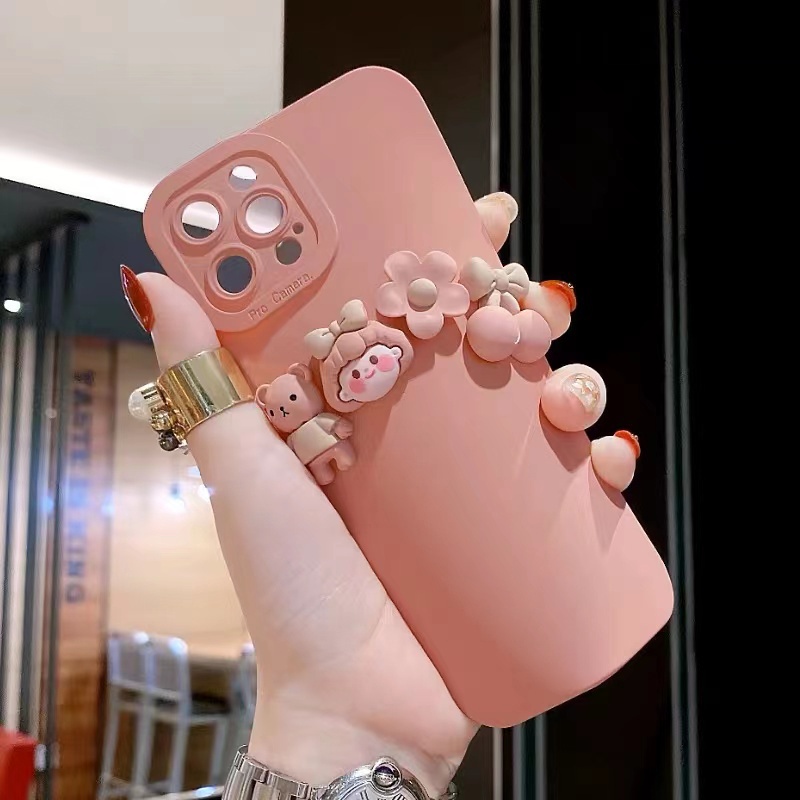 Ốp lưng iphone cạnh vuông bảo vệ camera Brown candy h 7plus x xsmax 11 11promax 12 12pro 12promax 13 13pro 13promax DT13