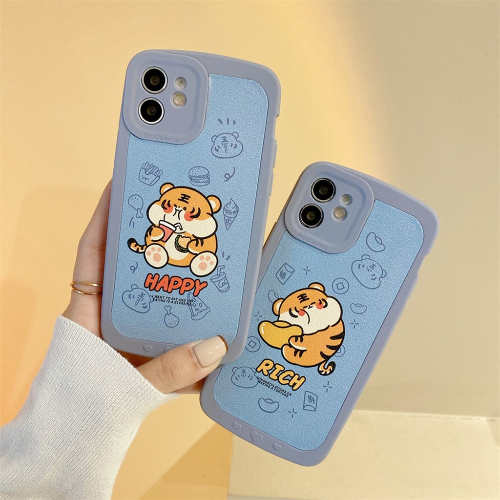Ốp điện thoại TPU mềm chống sốc in hình hổ dễ thương cho iPhone 11 12 13Promax 7/8Plus XR XSmax