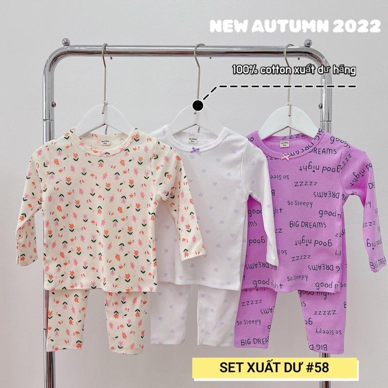 SET 3 BỘ COTTON XUẤT DƯ BÉ GÁI
