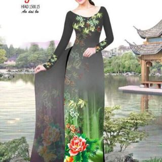 Vải áo dài in 3D cả bộ tằm