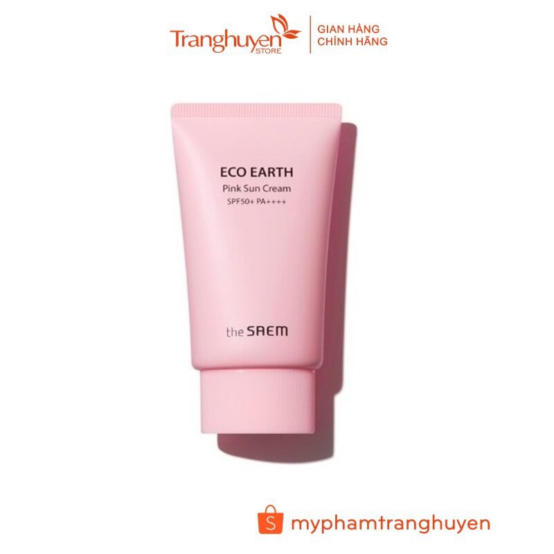 Kem chống nắng The Saem eco earth power pink sun cream spf50+ pa++++