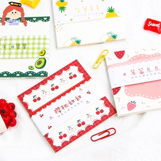 Set 30 giấy ghi chú in họa tiết trái cây dễ thương