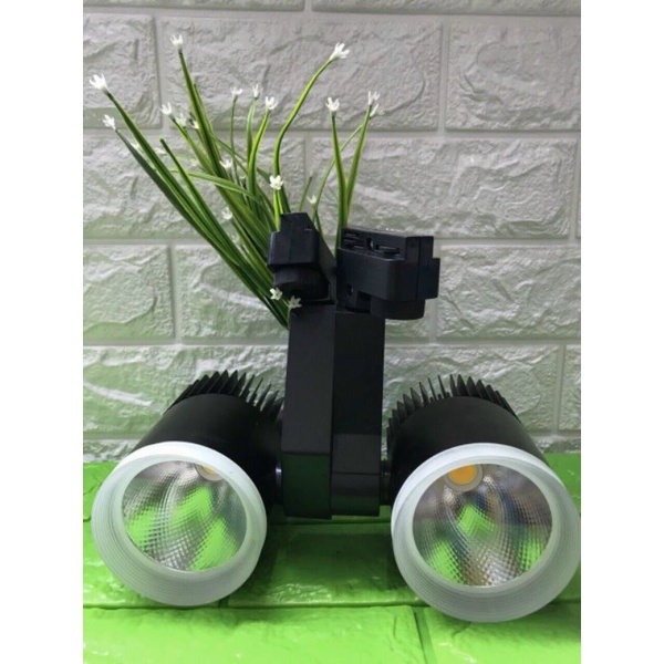 Đèn LED rọi thanh ray đèn pha ray đèn chiếu điểm Spotlight chip COB 20w Trắng 6500k Vàng 4000k trang trí shop